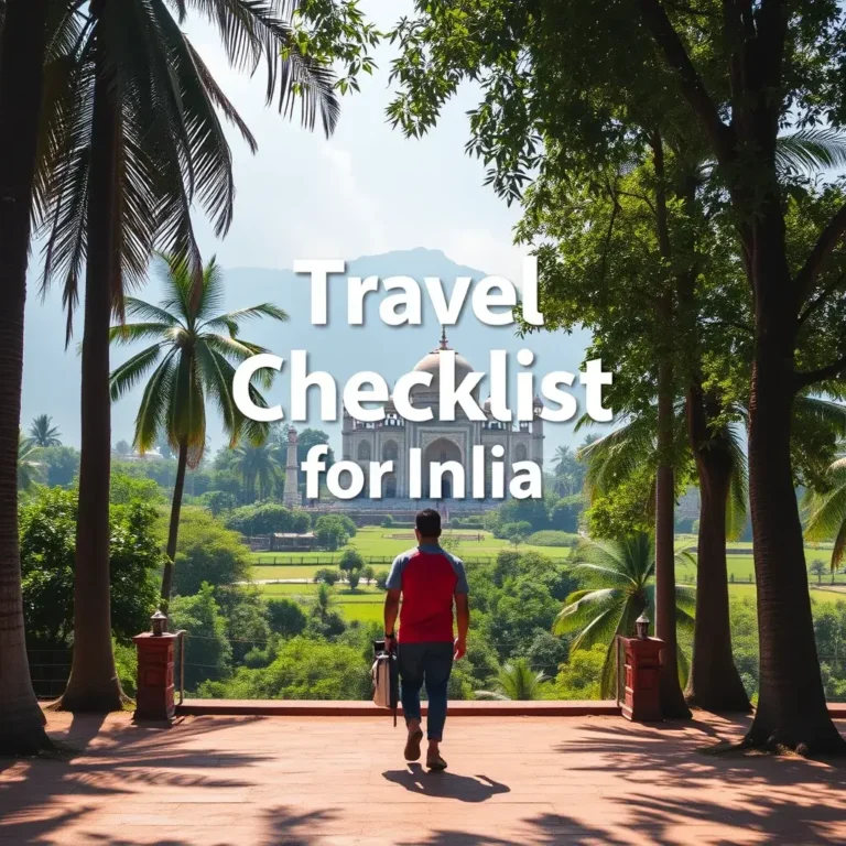 Travel Checklist for India