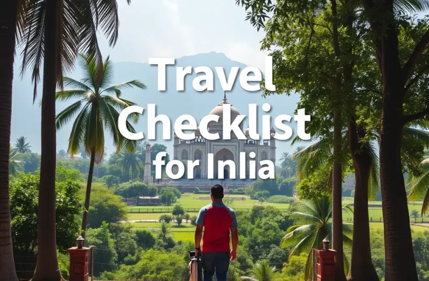 Travel Checklist for India